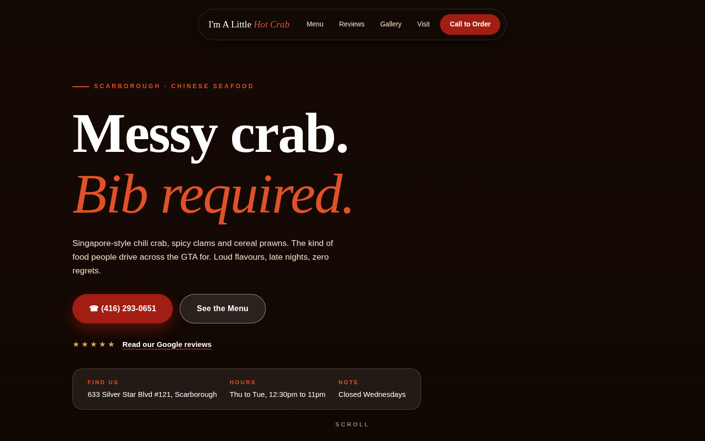 Little Hot Crab website mockup